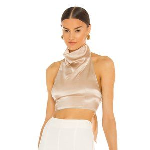 Amanda Uprichard 100 Percent Silk Kaye Top in Bone